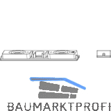 MACO Schnapper 2-flg. ohne Beschlagsnut, Kunststoff silber (57891)