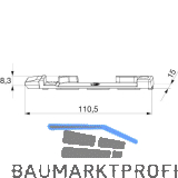 MACO Kippschlie�teil PVC 12/20- 9, ALUPLAST/DECEUNINCK/GEALAN/KBE, rechts,silber
