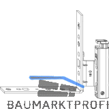 MACO Falzecklagerband AS mit �V, 12/20- 9 mm, rechts, 120 kg, silber (54702)