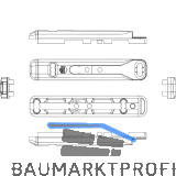 MACO Zweitscheregeh�use f�r PVC, KBE AD, silber (54641)