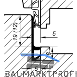 Stulpdichtung TKS 5427, Kunststoff rustikalbraun