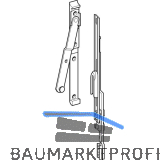 ROTO NT/NX Zweitschere f�r Rundbogenfenster silber (245764)