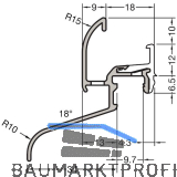 GUTMANN Rahmenregenschutzschiene Neckar 22/34 F-TXL, L=6000 mm, Alu hellbronze