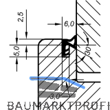 �berschlagdichtung AC 5019, Kunststoff beige