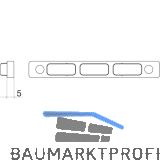 MACO RUSTICO Unterlage f�r Schlie�zapfenplatte R3, 5 mm, schwarz (43627)