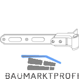 MACO RUSTICO Ladenlangband BLR fl�chenb�ndig L=340 mm, verstellbar, schwarz