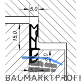 Fl�gelfalzdichtung EV 5250, Kunststoff wei�