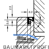 �berschlagdichtung ACF 6020, Kunststoff anthrazit