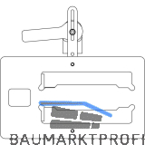 MACO Fr�sschablone f�r 2-flg. Fenster, Holz, Kantriegel, Falzluft 4 mm (21598)