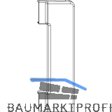 MACO Abdeckung lang Ecklager AS, perlhellgrau/silber RAL 9022, rechts (43743)
