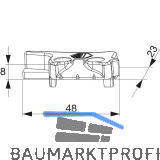MACO MM Hebeteil PVC 12/20-13, REHAU, rechts, silber (356352)