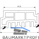 GU Thermostep/Timberstep Aufsatzschiene P1634, L=1500 mm, Kunststoff grau