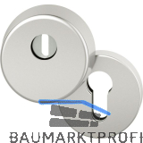 FSB Sicherheits-Zylinderrosette rund mit Kernziehschutz, Aluminium silber