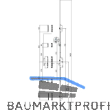 MACO MFV-Schloss Z-TF PT MF-i.S, DM 55,Stulp 2400 x 16 x 3 mm eckig,silberf�rbig