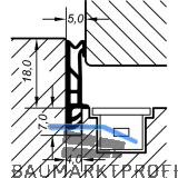 �berschlagdichtung EV 5855, Kunststoff beige