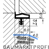 Innent�rdichtung EV 3691, Kunststoff mahagonibraun