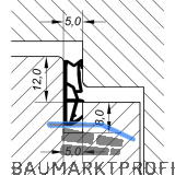 Fl�gelfalzdichtung ACF 6000 H, Kunststoff wei�