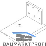 Universal-Schwellenhalter EIFEL T, 80 - 100 mm, Kunststoff grau