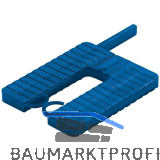 ROTO Euroklick Distanzplatte mit Sperrhaken & Montagehilfe 65 x 52.5 x 2 blau