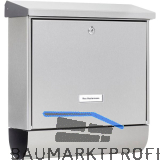BURG Briefkasten INOXSTAR H�he 395 mm - mit Zeitungsbox, Edelstahl rostfrei