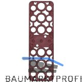 GV Unterlegplatte, 160 x 50 x 2 mm, Kunststoff rot