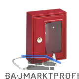 BURG-W�CHTER Notschl�sselkasten EMG 6165,gleichsperrend, mit Hammer,rot lackiert