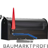 BURG St�nderbriefkasten U.S. MAILBOX, Stahlblech schwarz lackiert