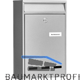 BURG Aufh�ngebriefkasten POCKET - Stahlblech verzinkt silberf�rbig