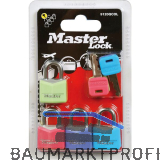 MASTER LOCK Vorhangschloss Vinyl bunt mit Schl�ssel, Br. 20 mm, gleichsp. SB-4