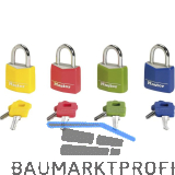 MASTER LOCK Vorhangschloss Vinyl verschiedensperrend, Breite 30 mm, bunt, SB