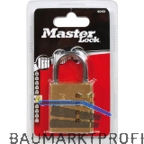 MASTER LOCK Vorhangschloss 604 EURD Zahlenschloss, 40 mm,Messing Finish SB