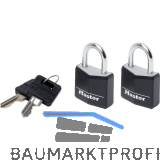 MASTER LOCK Vorhangschloss 9130 EURTBLK Vinyl schwarz, Br. 30 mm, gleichsp. SB-2
