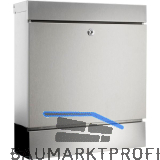 BURG Briefkasten SEATTLE mit Zeitungsbox, Edelstahl rostfrei