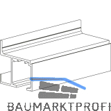 TERNO Laufschiene 1359 Wandmontage L=3000 mm auf Ma� geschnitten silber