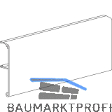 TERNO Clipblende 1380 schmal f�r Holz L=3000 mm auf Ma� silber