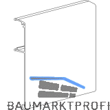 TERNO Clipblende 1690 schmal f�r Glas L=3000 mm auf Ma� silber