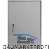 BURG-W�CHTER Schl�sselschrank PZ 6850, mit 100 Haken, Stahl lichtgrau