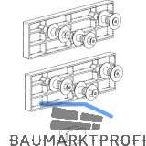 TERNO Diva Fluid Vetro Zusatz-Beschlagset Glas 1-flg. 80 kg schwarz matt