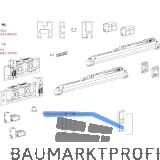 TERNO Diva Fluid Frame Beschlagset 80 kg inkl. Rahmen Gr. 1200x2600 mm nickel
