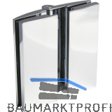 Duscht�rband Bella, 180� Glas-Glas, beidseitig, Messing verchromt poliert