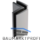 Winkelverbinder Bella, 90� Glas-Glas m. Langloch, Messing verchr. pol.(81083.31)