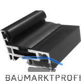 Zargenprofil AL-Basis-D schwarz matt eloxiert