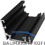 Basisprofil 41AL-Frame-D schwarz matt eloxiert