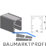 Decken-Basisrahmenprofil AL Top-Frame-D schwarz matt eloxiert
