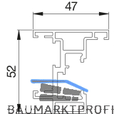 Zargenprofil AL-Basis-D-XL silber eloxiert