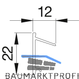 Clipprofil f�r Zargenprofil XL AL-Clip-Basis-D-XL Edelstahl-Effekt