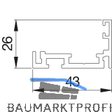 Basisrahmenprofil XL AL-Frame-D-XL silber eloxiert