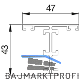 Glassto�profil XL AL-Frame T-D-XL schwarz matt eloxiert