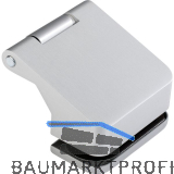 DORMA-Glas T�rband Fl�gelteil Junior Office 11.238, 38,5 mm, silber eloxiert