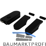 Beschlagsgarnitur Studio Rondo unversperrbar, Alu schwarz matt RAL 9005 (10.101)